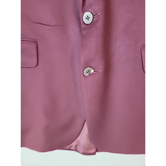 Neiman Marcus Men's Wool Sport Coat Blazer Jacket 44R Purple Plum GUC - Picture 3 of 9